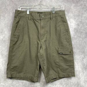 Vans Off The Wall Cargo Shorts Mens Green 30 10" inseam Skater Casual Outdoors